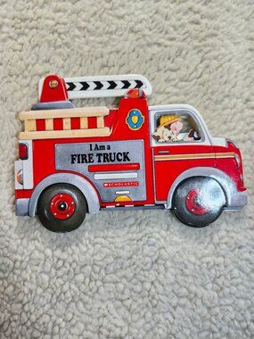 Scholastic I Am a Fire Truck Board Book Toddler Shaped Pages Firetruck Vehicle